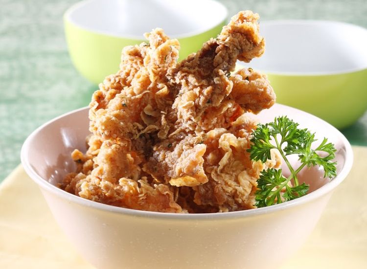 Menu kulit ayam goreng