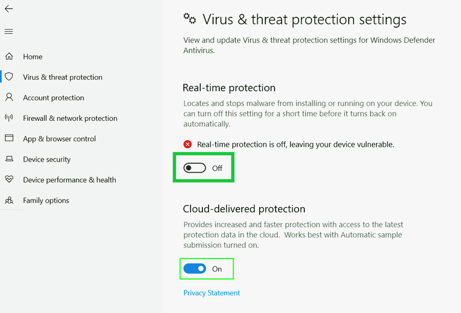 cara mematikan windows 10 defender